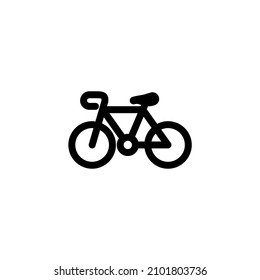 Vector sign of the Bicycle symbol is isolated on a white background. Bicycle icon color editable.