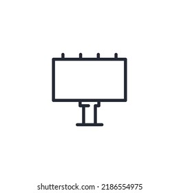 El símbolo vectorial del cartel está aislado en un fondo blanco. color de icono de cartelera editable.