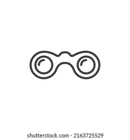 Vector sign of the Binoculars symbol is isolated on a white background. Binoculars icon color editable.