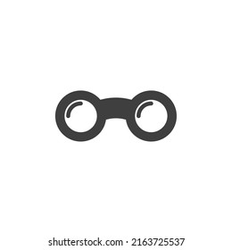 Vector sign of the Binoculars symbol is isolated on a white background. Binoculars icon color editable.