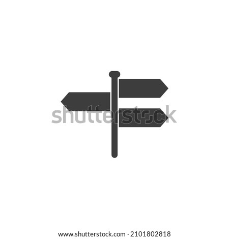 Vector sign of the blank signs pointing in opposite directions symbol is isolated on a white background. blank signs pointing in opposite directions icon color editable.