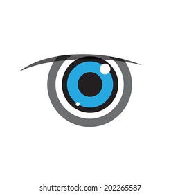 Vector sign blue eye, iris