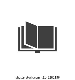 El símbolo vectorial del libro está aislado en un fondo blanco. color del icono del libro editable.