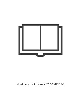Vector sign of the book symbol is isolated on a white background. book icon color editable.