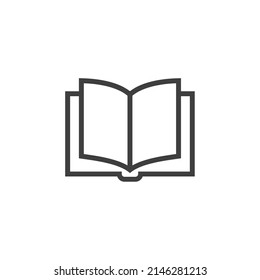 Vector sign of the book symbol is isolated on a white background. book icon color editable.