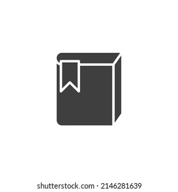 El símbolo vectorial del libro está aislado en un fondo blanco. color del icono del libro editable.