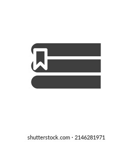 Vector sign of the book symbol is isolated on a white background. book icon color editable.