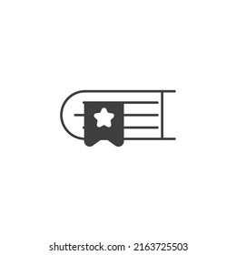 Vector sign of the bookmark symbol is isolated on a white background. bookmark icon color editable.