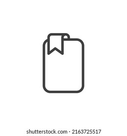 El signo vectorial del símbolo de marcador se aísla en un fondo blanco. color del icono de marcador modificable.