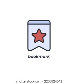 Vector Sign Bookmark Symbol Isolated On Stock Vector (Royalty Free ...