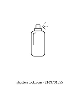 Vector sign of the Bottle spray symbol is isolated on a white background. Bottle spray icon color editable.