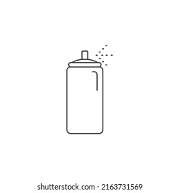 Vector sign of the Bottle spray symbol is isolated on a white background. Bottle spray icon color editable.
