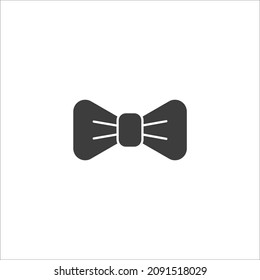 Vector sign of the bow tie symbol is isolated on a white background. bow tie icon color editable.