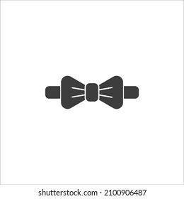 Das Vektorzeichen des Bugbindesymbols ist einzeln auf weißem Hintergrund. Schleife-Symbol-Farbe editierbar.