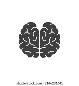 Vector sign of the brain symbol is isolated on a white background. brain icon color editable.