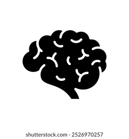Signo de Vector del símbolo cerebral aislado en fondo transparente. icono cerebral. color editable