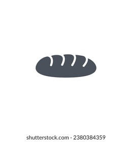 Vector sign of the bread symbol isolated on a white background. icon color editable.