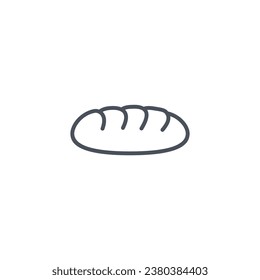 Vector sign of the bread symbol isolated on a white background. icon color editable.