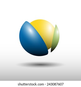 Vector sign break a ball, synergy 