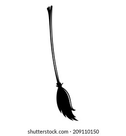 Vector sign. Broom.