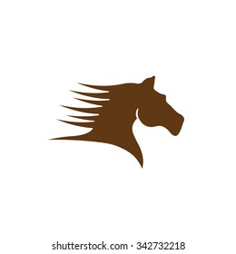 Vector sign brown horse