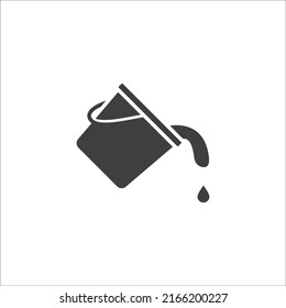 Vector sign of The Bucket symbol is isolated on a white background. Bucket icon color editable.