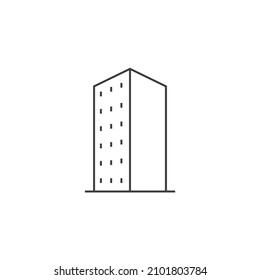 Vector sign of the Building and real estate city symbol is isolated on a white background. Building and real estate city icon color editable.
