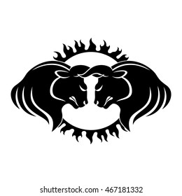 Vector sign. Bulls.