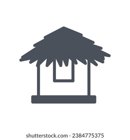 Vector sign of the bungalow symbol isolated on a white background. icon color editable.