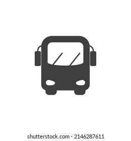 Vector sign of the bus symbol is isolated on a white background. bus icon color editable.