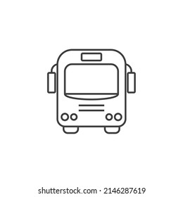 Vector sign of the bus symbol is isolated on a white background. bus icon color editable.