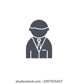 Vector sign of the businessman symbol isolated on a white background. icon color editable.