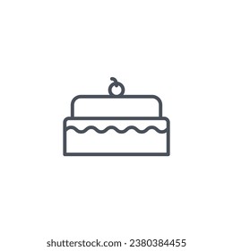 Vector sign of the cake symbol isolated on a white background. icon color editable.