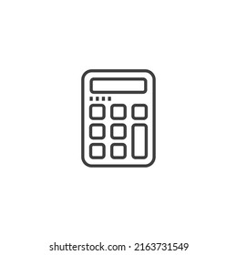 Vector sign of the Calculator symbol is isolated on a white background. Calculator icon color editable.