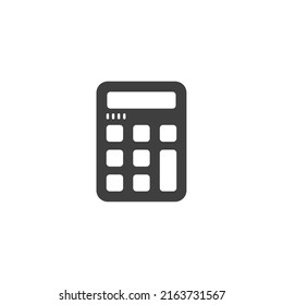 Das Vektorzeichen des Symbols Calculator ist einzeln auf weißem Hintergrund. Icon Farbe des Taschenrechners editierbar.