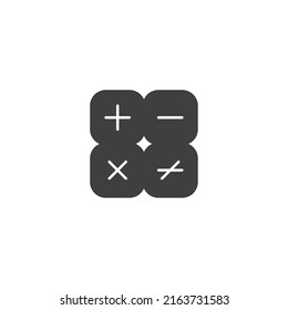 Vector sign of the Calculator symbol is isolated on a white background. Calculator icon color editable.