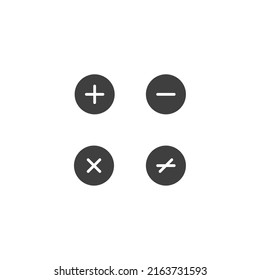 Vector sign of the Calculator symbol is isolated on a white background. Calculator icon color editable.