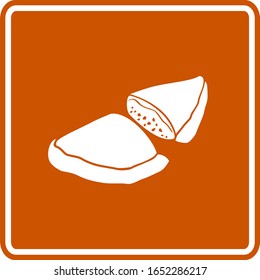 vector sign with a calzone symbol