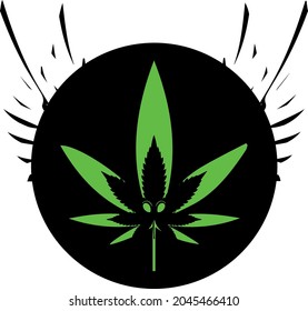 vector sign cannabis print, logo