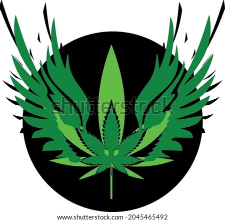 vector sign cannabis print, logo