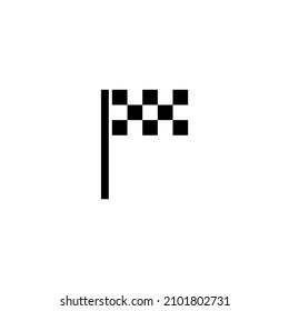 Vector sign of the Car Racing Flag symbol is isolated on a white background. Car Racing Flag icon color editable.