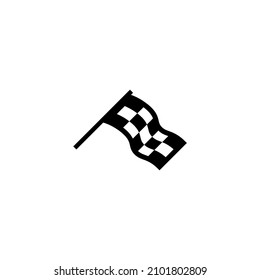 Vector sign of the Car Racing Flag symbol is isolated on a white background. Car Racing Flag icon color editable.