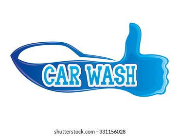 Vector sign. Car wash.