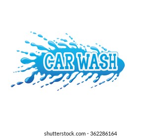 Vector sign. Car wash.