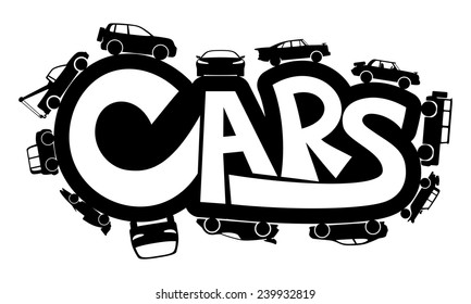 Vector sign. Cars.