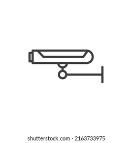 Das Vektorzeichen des CTV-Symbols ist einzeln auf weißem Hintergrund. cctv Symbol Farbe editierbar.
