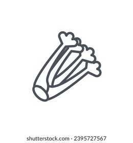 Signo vectorial del símbolo de apio aislado en un fondo blanco. color de icono modificable.