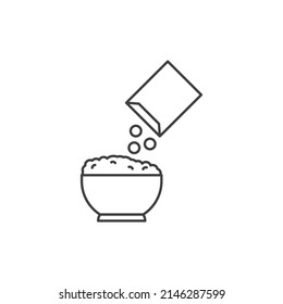 Vector sign of the Cereals symbol is isolated on a white background. Cereals icon color editable.