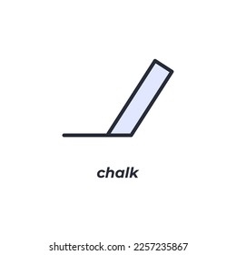 Vector sign chalk symbol is isolated on a white background. icon color editable.