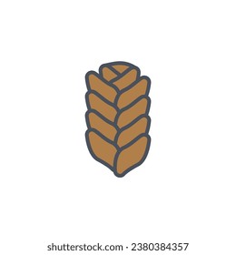 Vector sign of the challah symbol isolated on a white background. icon color editable.